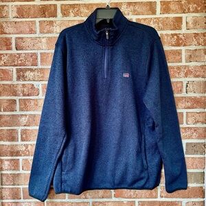 CHAPS 1/4 zip navy men’s sweater size large